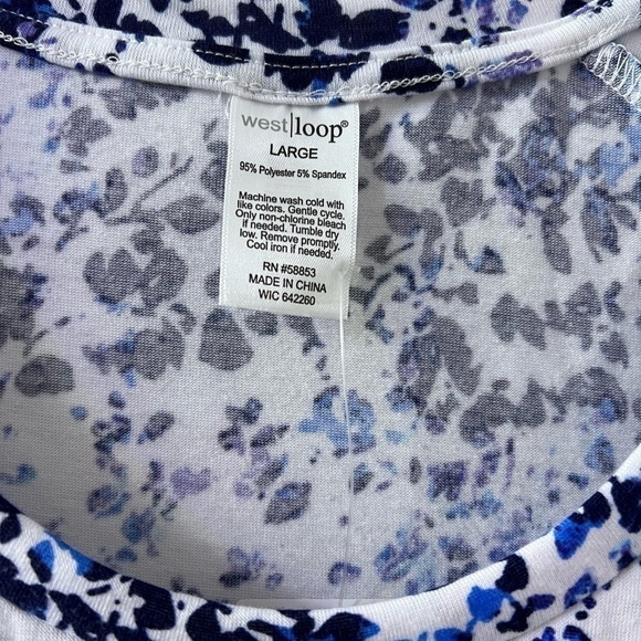 West loop Women’s tie-front tunic blouse size L - Picture 3 of 5